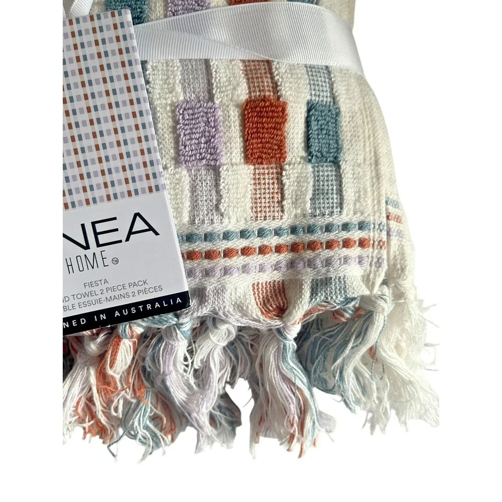 Linea Home Fiesta 8 Piece Towel Set 2 Bath 2 Hand 4 Facecloths Lilac Spice